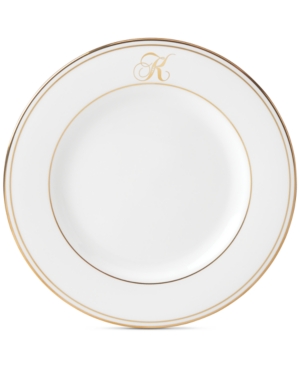 Lenox Federal Gold Monogram Salad Plate Script Letters