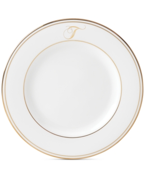 Lenox Federal Gold Monogram Salad Plate Script Letters