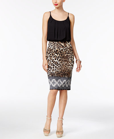 Thalia Sodi Blouson Bodysuit & Pencil Skirt, Only at Macy's