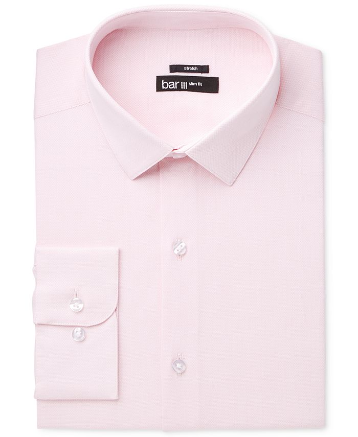 Bar III Men's Slim-Fit Stretch Max Pink Basket Dress Shirt, Created for ...