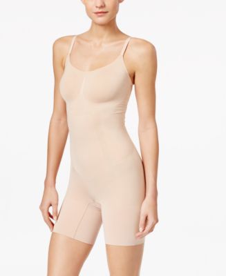 SPANX OnCore Mid-Thigh Bodysuit, Soft Nude, Large at