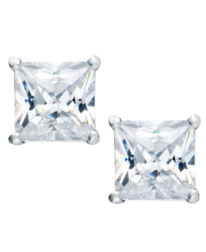image of Giani Bernini Cubic Zirconia Square Stud Earrings (2 ct. t.w.) in 18k Gold over Sterling Silver, Created for Macy-s
