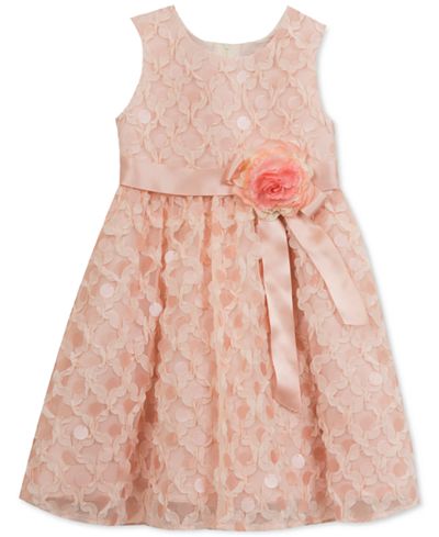 Rare Editions Sequin-Detail Soutache Special Occasion Dress, Little Girls (2-6X)