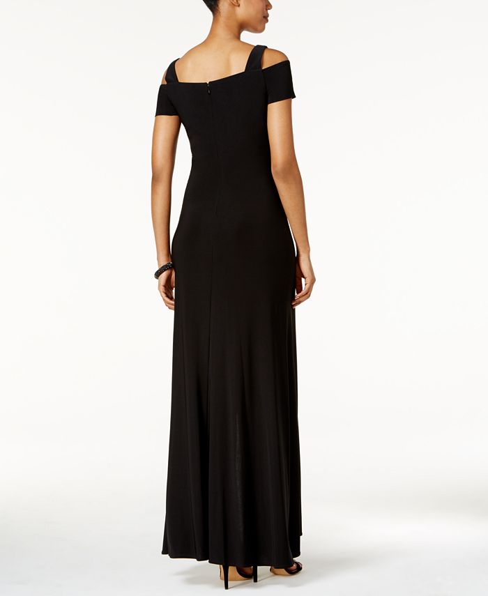 Nightway - Cold-Shoulder Keyhole Gown