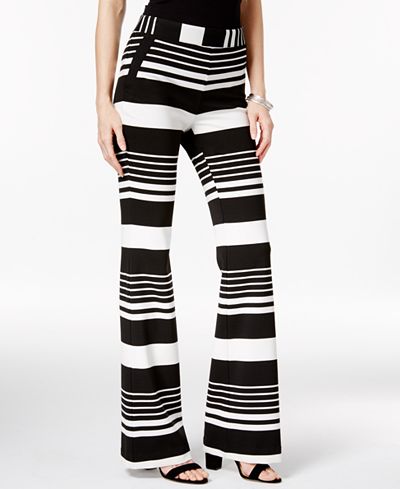INC International Concepts Striped Wide-Leg Pants, Only at Macy's