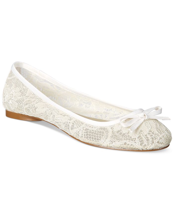 Adrianna Papell Sage Lace Evening Flats - Macy's