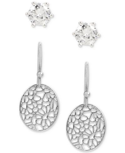 Touch of Silver Silver-Tone 2-Pc. Set Earrings