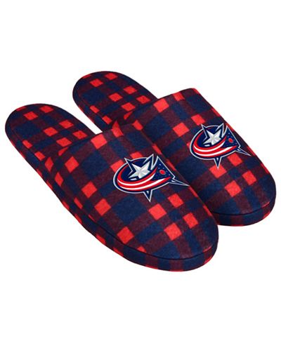 Forever Collectibles Columbus Blue Jackets Flannel Slide Slippers