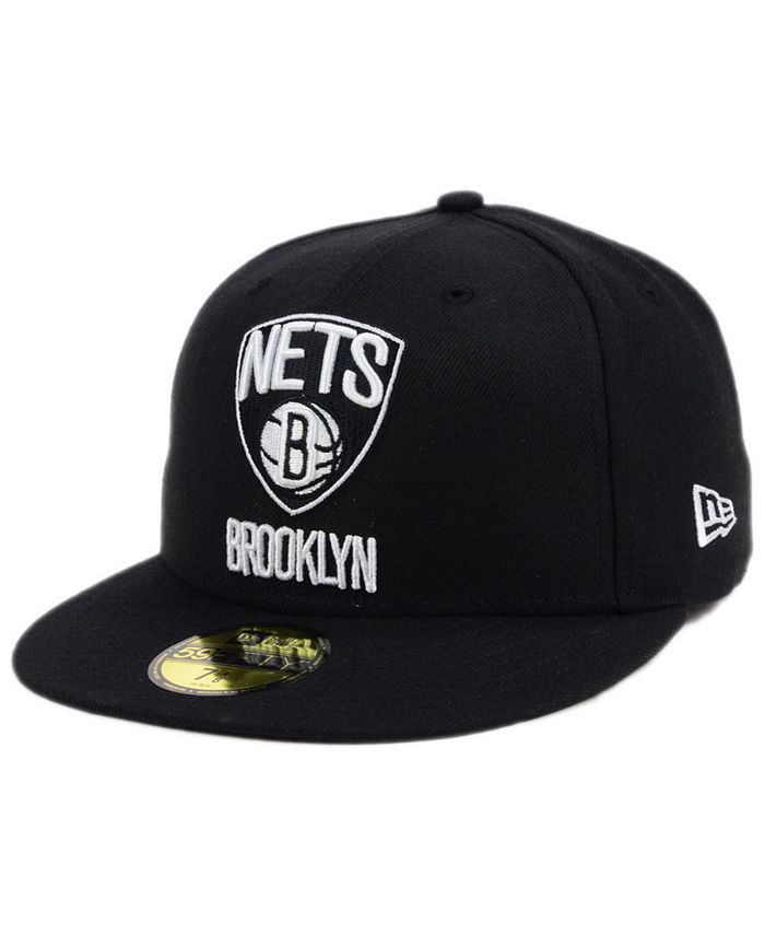 New Era Brooklyn Nets Black White 59FIFTY Cap & Reviews - Sports Fan ...