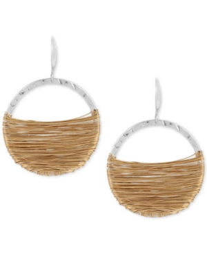 image of Robert Lee Morris Soho Two-Tone Wire-Wrapped Gypsy Hoop Earrings