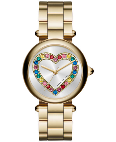 Marc Jacobs Women's Dotty Gold-Tone Stainless Steel Bracelet Watch 34mm MJ3544