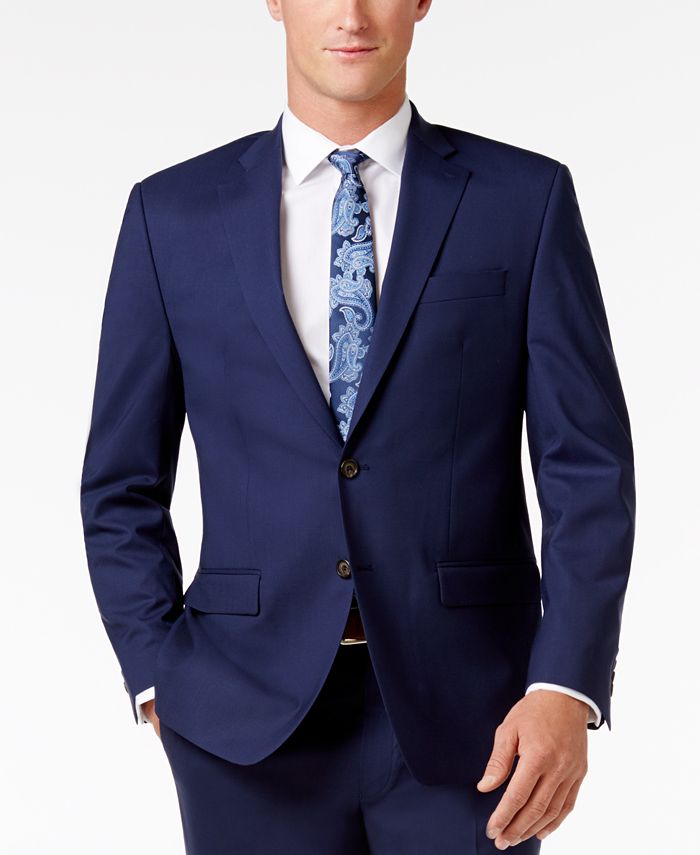 Lauren Ralph Lauren Mens Classic Fit Navy Ultraflex Suit Macys