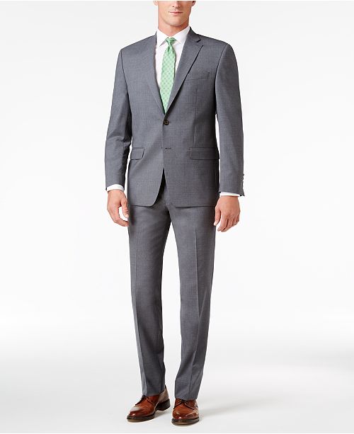 Lauren Ralph Lauren Men S Classic Fit Gray Ultraflex Suit