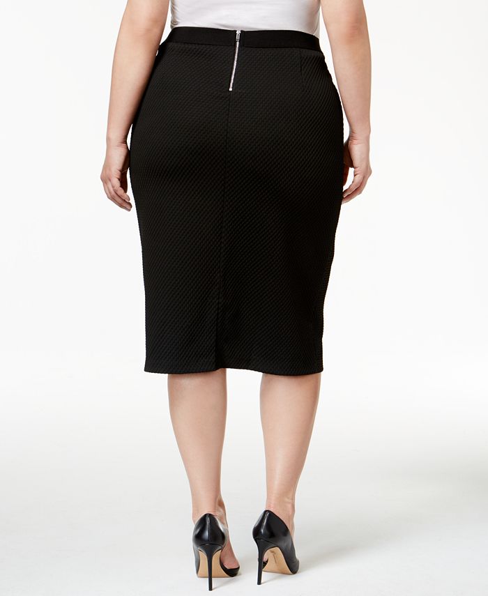Alfani Plus Size Textured Pencil Skirt, Created for Macy's - Macy's