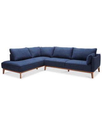 Jollene 113 2-Pc. Fabric Sectional, Created for Macy's