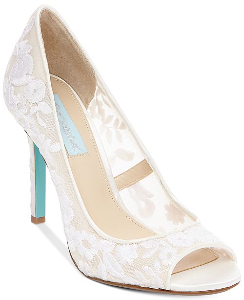 macys blue pumps