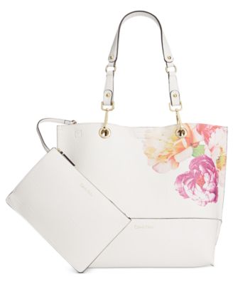 calvin klein sonoma floral tote