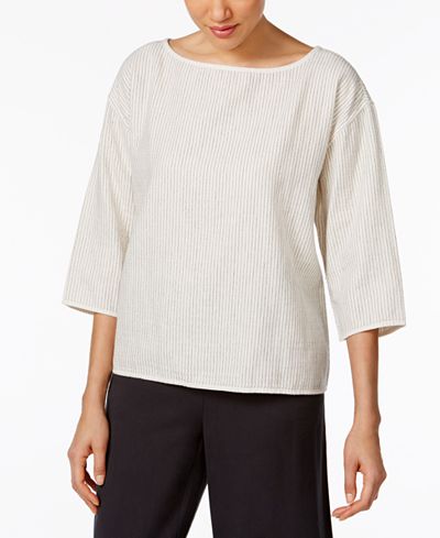 Eileen Fisher Organic Cotton Boxy Top