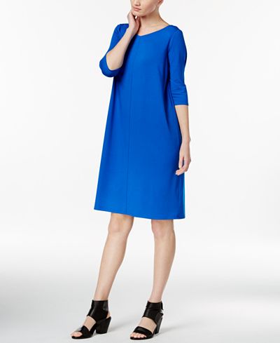 Eileen Fisher Jersey V-Neck Shift Dress