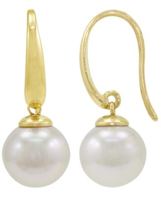 Majorica - Pearl Earrings, 18k Gold over Sterling Silver Organic Man Made Pearl Drops