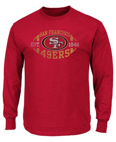Profile Men's San Francisco 49ers Print Logo Long Sleeve Big & Tall T-Shirt