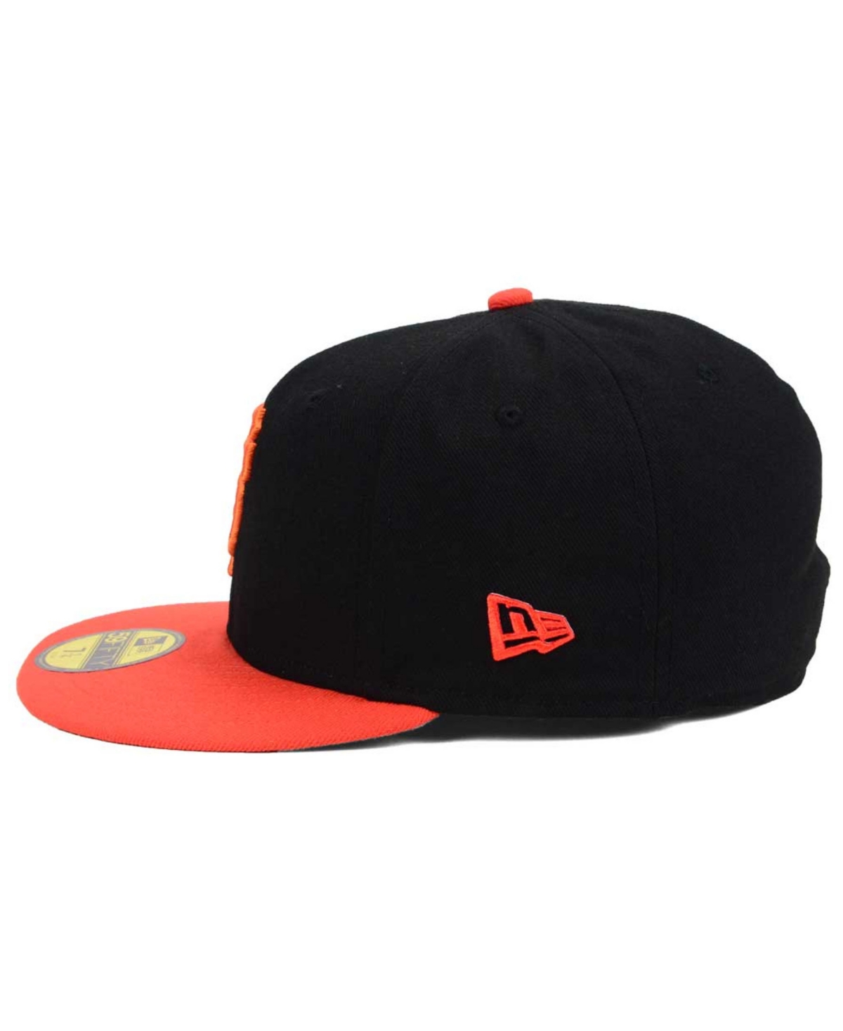 Shop New Era San Francisco Giants Authentic Collection 59fifty Fitted Cap In Black,orange