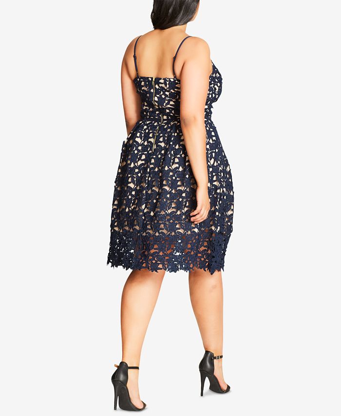 City Chic Plus Size Trendy So Fancy Lace Dress Macy s