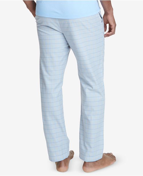 Nautica Men's Windowpane Plaid Cotton Pajama Pants & Reviews - Pajamas ...