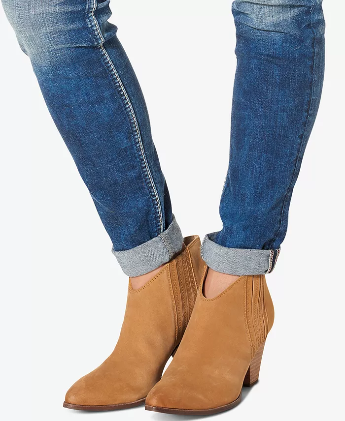 Mid Rise Distressed Girlfriend Jeans - thumbnail 4