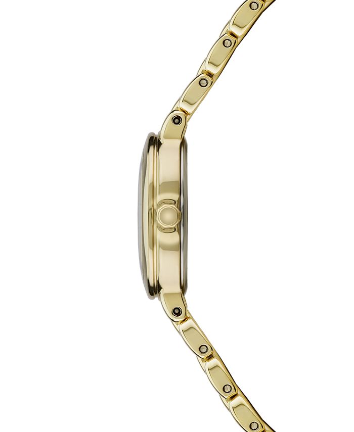 Seiko Women's Dress Solar Gold-Tone Stainless Steel Bracelet Watch 23mm ...