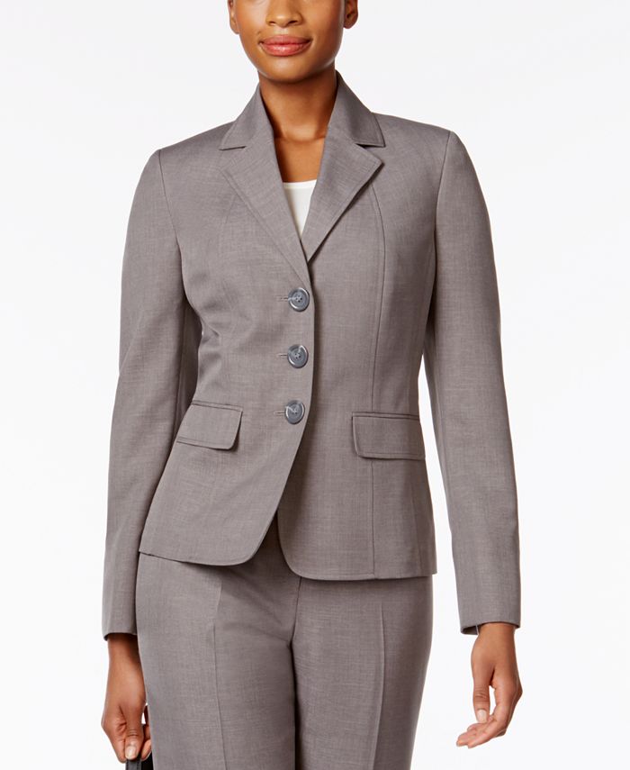 Le Suit Three-Button Pantsuit - Macy's