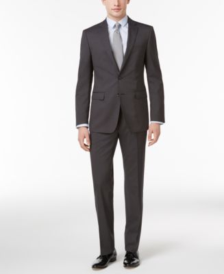 Calvin Klein Men's Slim-Fit Black Micro Pinstripe Suit - Macy's