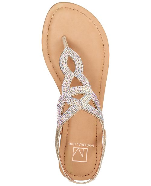 Material Girl Swirlz TStrap Flat Sandals, Created for Macy's Sandals