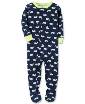 Carter's 1-Pc. Whale-Print Footed Pajamas, Baby Boys (0-24 months)