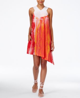 RACHEL ROY Women's Phoenix Asymmetrical One Shoulder Front Slit Maxi Dress