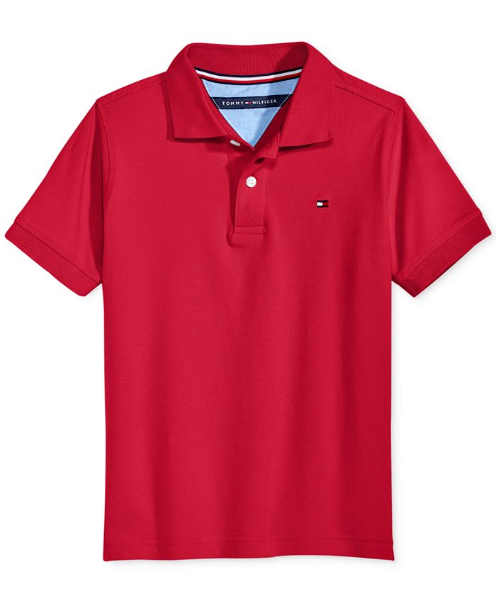 Tommy Hilfiger Big Boys Logo Ivy Stretch Polo Shirt - Macy's