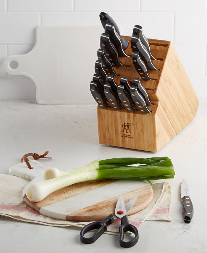 Ampere Vær opmærksom på ros Zwilling J.A. Henckels Twin Signature 19 Piece Kitchen Cutlery Knife Block  Set - Macy's