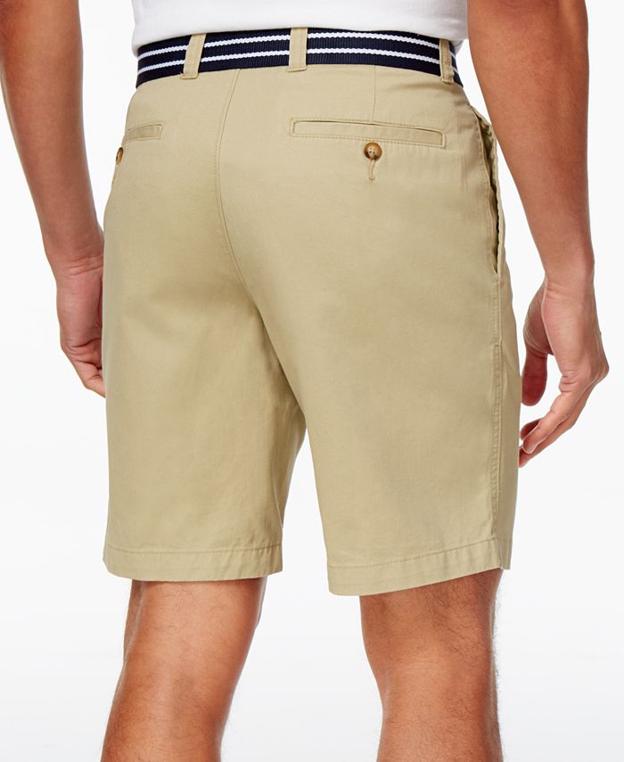 Club Room Men's Estate FlatFront Shorts with Belt 9" Inseam, Created