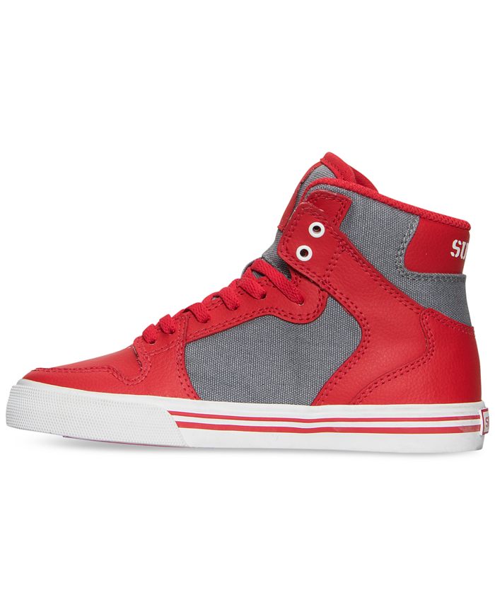 SUPRA Little Boys' Vaider Casual Skate High Top Sneakers from Finish ...