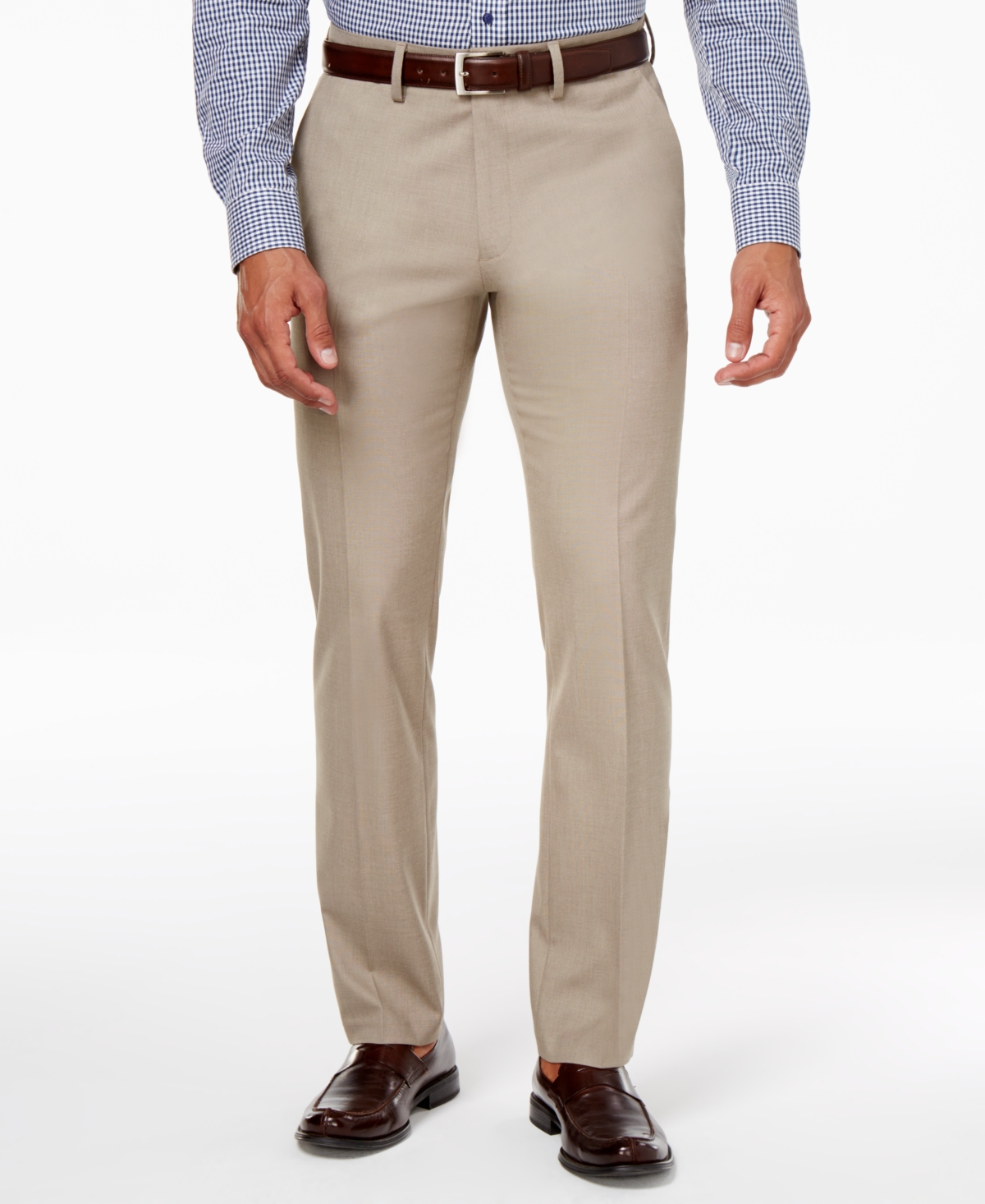 Men's Slim-Fit Stretch Dress Pants, Created for Macy's - Light Grey
