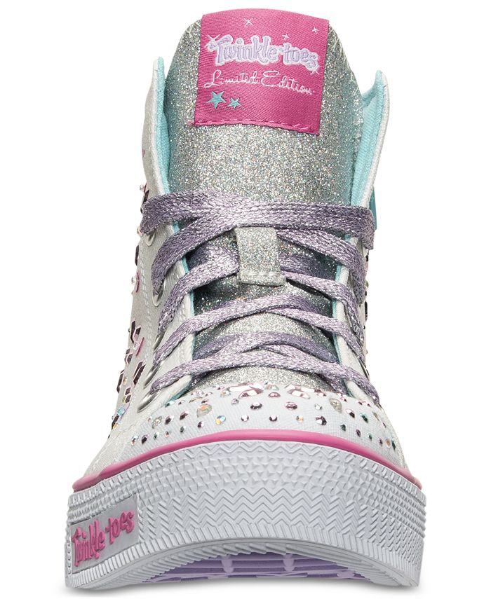 Skechers Little Girls' Twinkle Toes Shuffles Sparkly and Sweet High