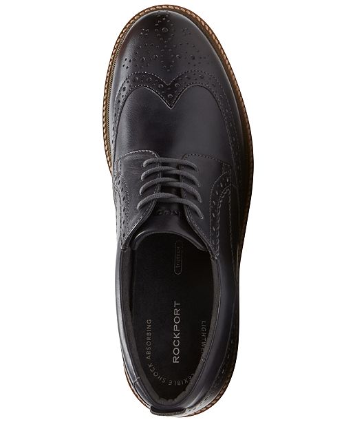 rockport marshall wingtip black