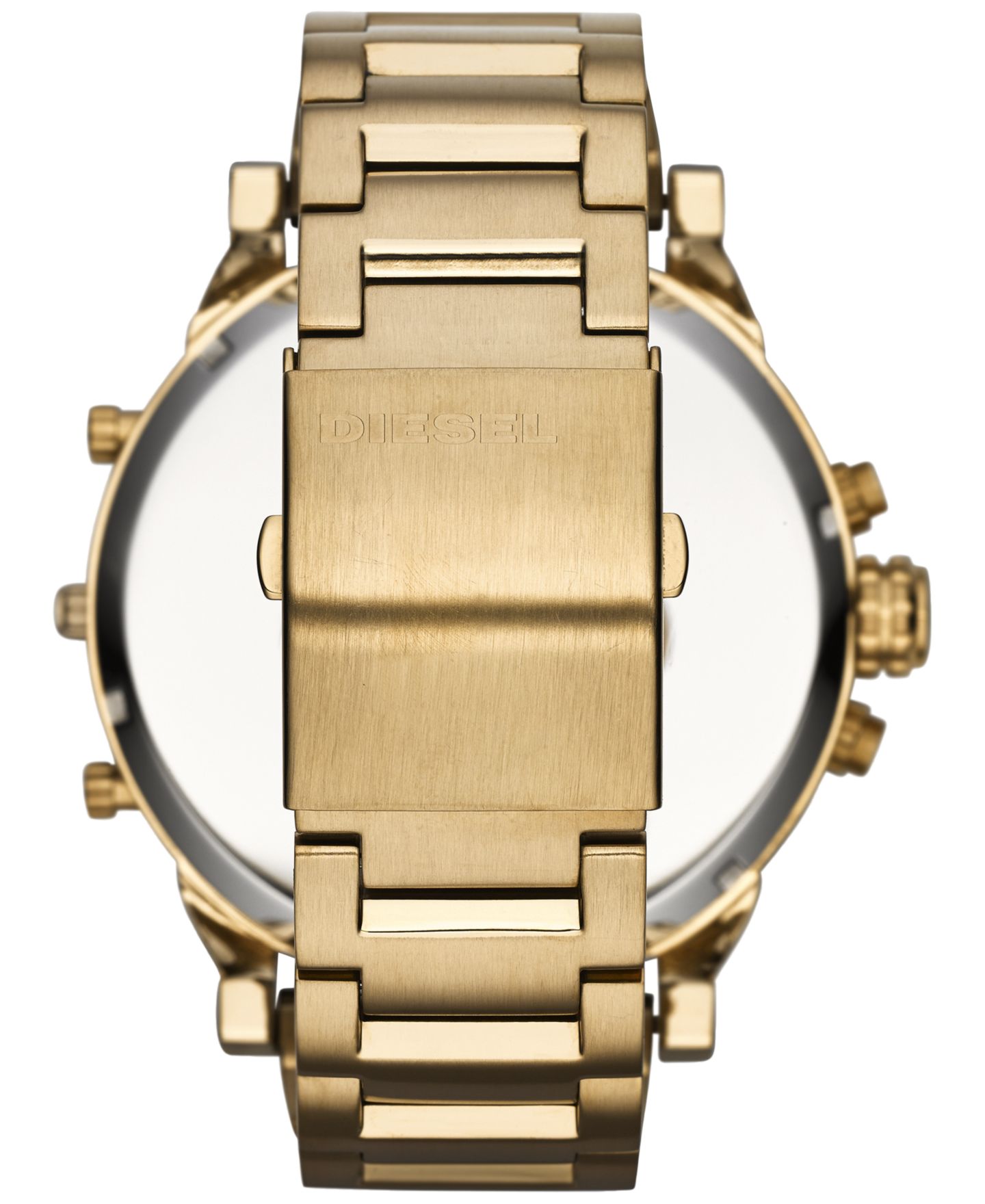 Мужские часы Diesel Mr. Daddy 2.0 Gold-Tone Ion-Plated Stainless Steel Bracelet Watch 57mm DZ7333, цвет: Золотой / Чёрный — фото 3