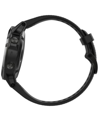 Garmin Men's fenix® 5 Multisport Black Silicone Band Smart Watch 47mm