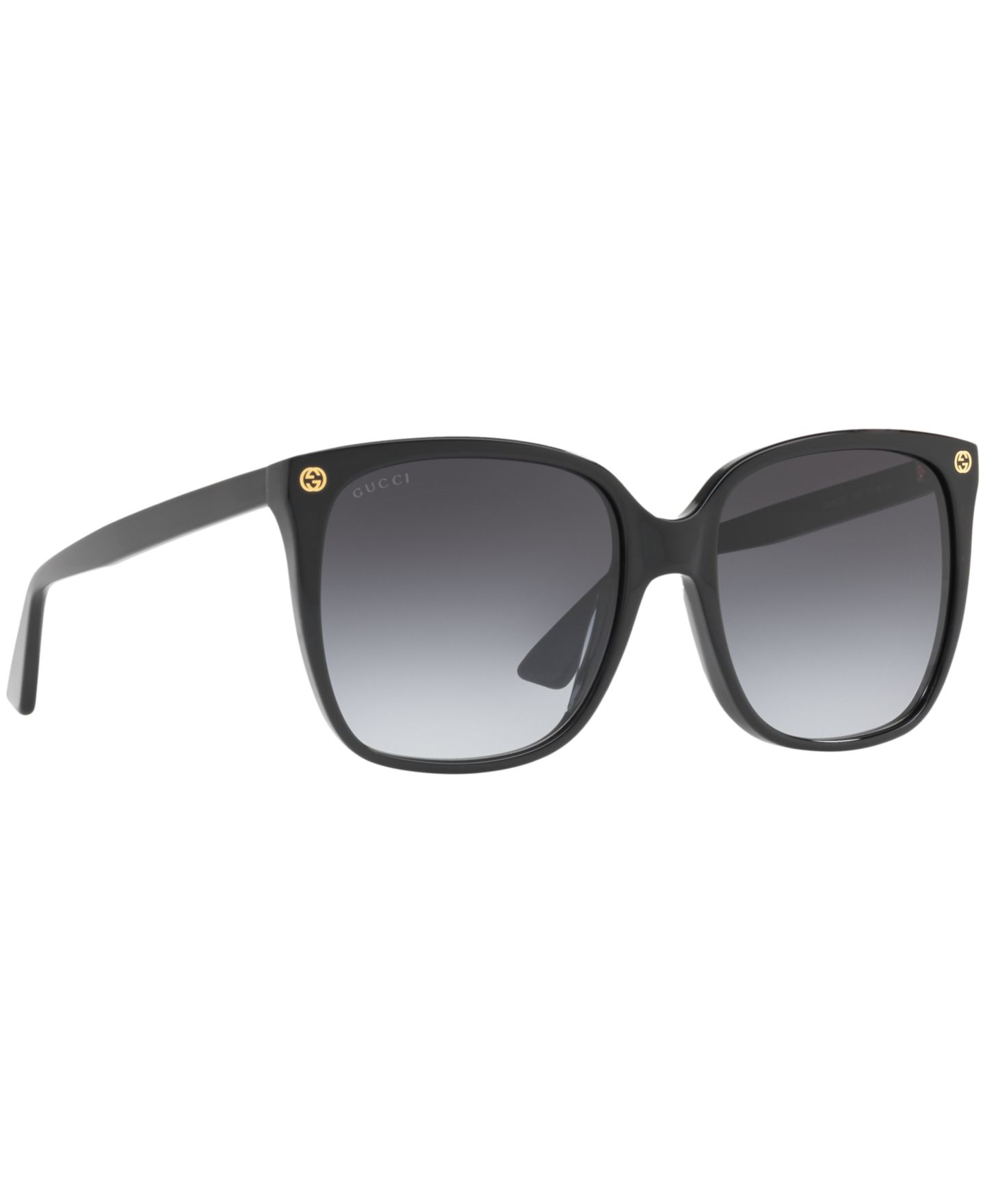 Женские солнцезащитные очки Gucci Sunglasses, GG0022S, цвет: Чёрный / Серый градиентный — фото 3