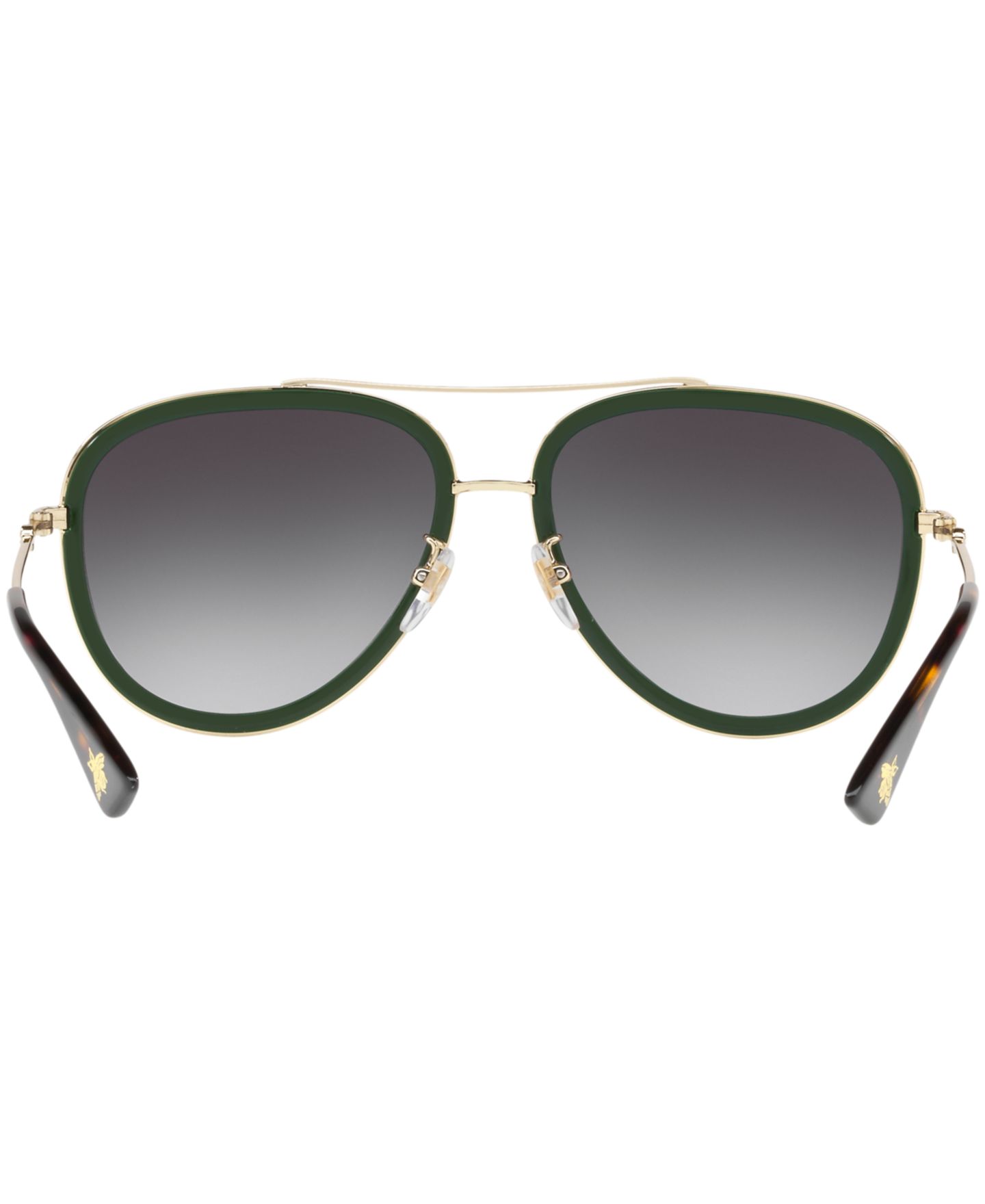 Женские солнцезащитные очки Gucci Gradient Pilot Sunglasses, GG0062S, цвет: Золотой / Синий градиентный — фото 5