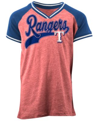 5th & Ocean Texas Rangers Rhinestone Script T-Shirt, Girls (4-16) - Macy's