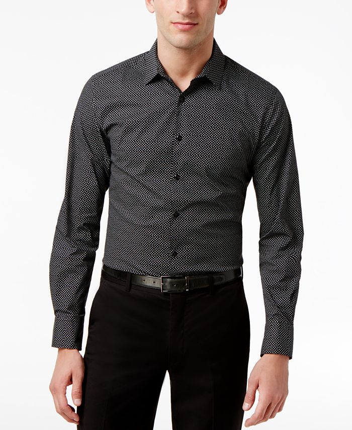 INC International Concepts INC Men's Micro-Square Slimfit Stretch Shirt ...