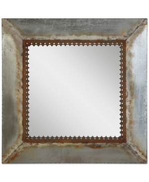 3r Studio Square Metal-framed Mirror In Silver
