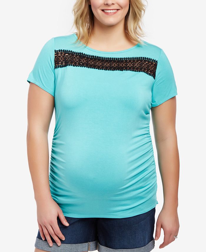 Motherhood Maternity Plus Size LaceTrim TShirt Macy's